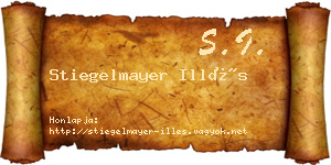 Stiegelmayer Illés névjegykártya